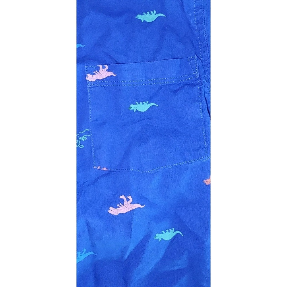 Jumping Beans Size 8 Button Up Shirt Dinosaur Print Short Sleeve Blue Boys #12 - Picture 4 of 5